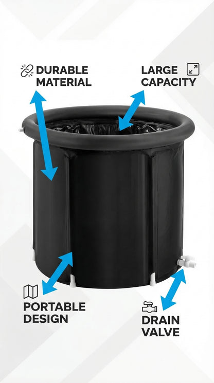 Portable Cold Plunge Ice Bath Tub – Athlete Recovery & Cold Therapy